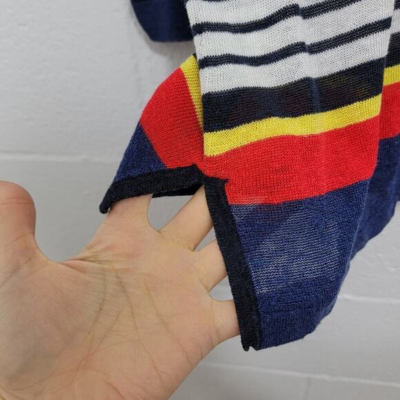 Anne Klein Striped Linen Blend Sweater Large Coast Nautical 799 - Picture 7 of 9